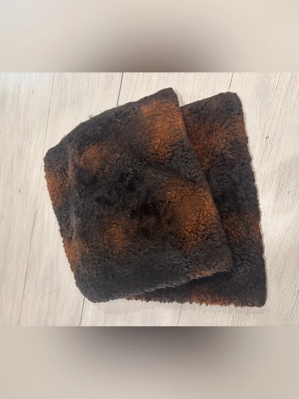 POTTERY BARN Set Of 2 Faux Fur 18x18 Pillow Covers Luxe Chocolate Brown Ombré